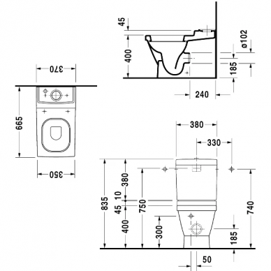 Чаша для напольного унитаза Duravit 2nd Floor (2106090000) 1