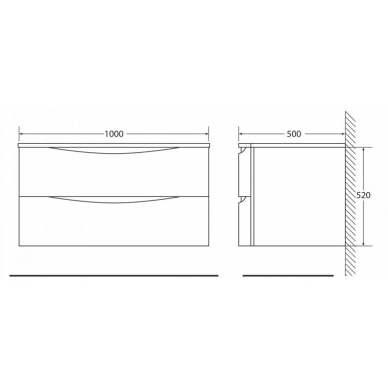 Тумба для ванной Belbagno Smile 100 (Bianco Lucido) 3