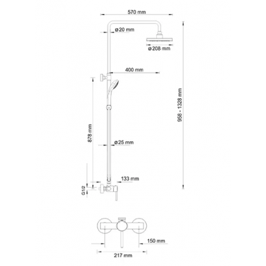 Душевая система Wasserkraft (A12202) 5