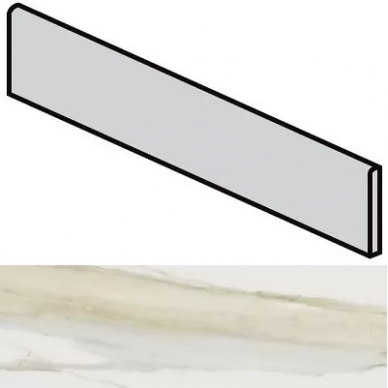 753304 I Classici Calacatta Gold Battiscopa Matte 6mm 4.6x80 0