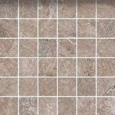 60662 Dynasty Mosaico Walnut 4.7x4.7 30x30 0