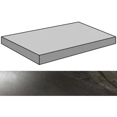 Materia Black Lappato Gradone Rec Ang 29.75x59.55 0