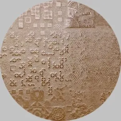 Circle Moon Rendering Bronze Decor 25x25 0