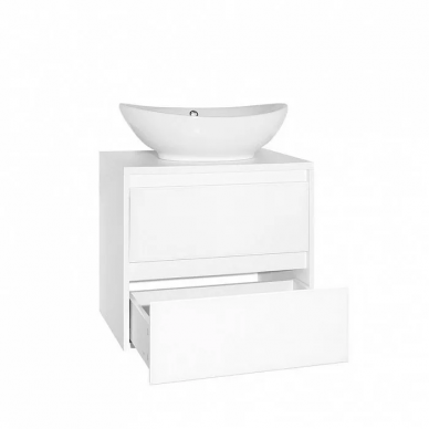 Тумба для ванной Style Line Монако (ЛС-00000632) 60 см, осина белая/белый лакобель 5