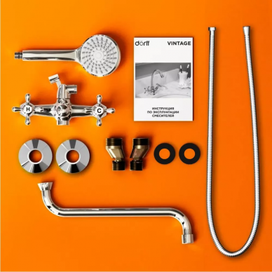 Смеситель для ванны Dorff Modern (D6095000) двухзахватный 5