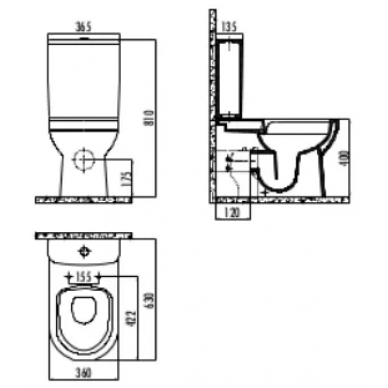 Бачок Creavit Letoon (NV410-00CB00E-0000) 1
