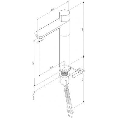 Смеситель для раковины AM.PM X-Joy (F85A92522) черный матовый, высокий 8