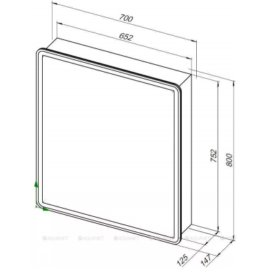 Зеркальный шкаф Aquanet Оптима 70 (00311861) с LED подсветкой 7
