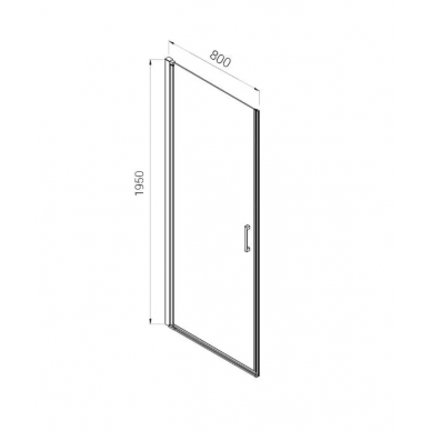 Душевая дверь Vincea Alpha (VDP-3AL800MT) 80x195 см, профиль хром/стекло текстурное 4