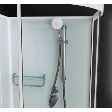 Душевая кабина Frank F400 White (4000404) 100х100х215 см, без крыши, прозрачное стекло 7
