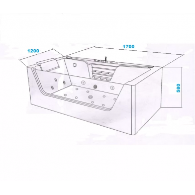 Акриловая ванна Cerutti SPA (С-478) (170х120) с гидромассажем 5