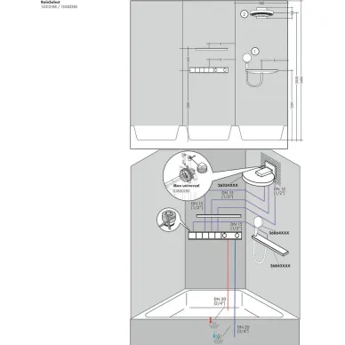Термостат для душа Hansgrohe Raindance Select 15382340 встраиваемый, шлифованный чёрный хром 2