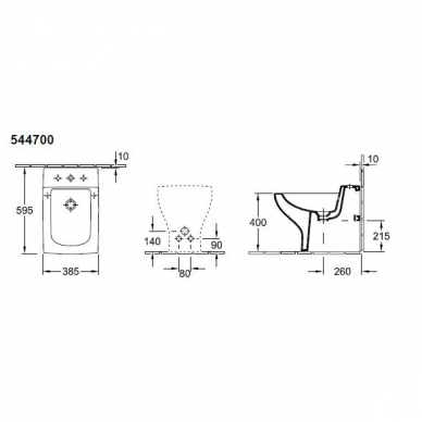 Биде напольное Villeroy & Boch La Belle (544700R1) 1