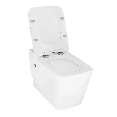 Унитаз импульсный Azario 360х590х440 напольный, квадратный, быстросъемное сиденье микролифт AZ101 6