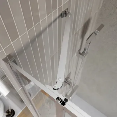 Душевой уголок BelBagno Luce LUCE-AH-21-120/90-C-Cr 120x80 см, хром/прозрачное стекло 3