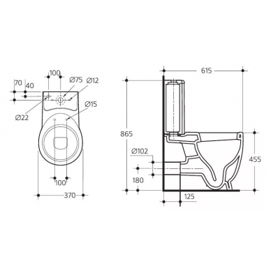Унитаз напольный Ideal Standard Small+ (T311301) с сиденьем микролифт 1