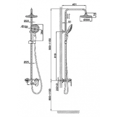 Душевая система D&K Durer Bayern (DA1253701B06) 1