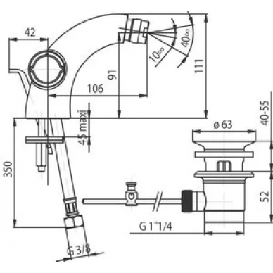 Смеситель для биде Jacob Delafon Elevation (E18873-CP) 1
