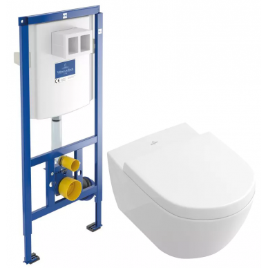 Инсталляция Villeroy & Boch ViConnect (92246100) в комплекте с унитазом Subway 2.0 PLUS (560010R1) микролифт 0