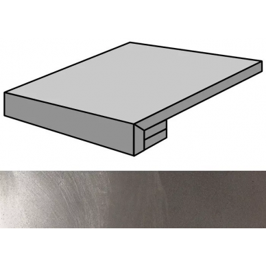 Inox Chrome Graffiato Gradone Rec 59.55x59.55 0
