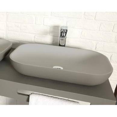 Раковина накладная Acquabella On-Top  (LAVABO_ON-TOP_RECTANGLE_SLATE_MARFIL) серый 5