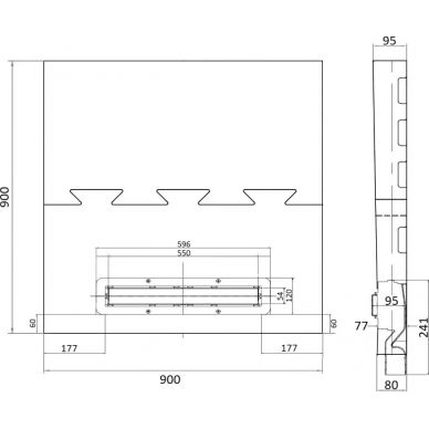Поддон для душа Pestan Confluo Board (40007821BG) 90x90 см, под плитку со встроенным лотком, решетка черный глянец 8