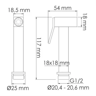 Гигиенический набор Wasserkraft Aisch (А66096) черный глянец 8
