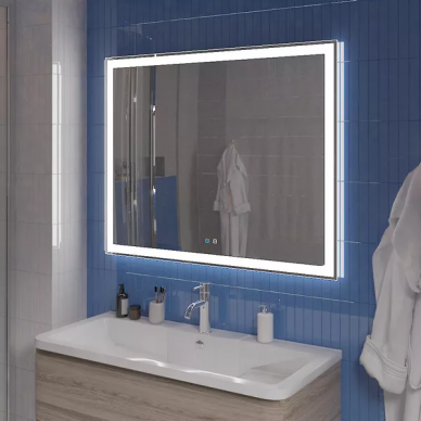 Зеркало Belbagno (SPC-GRT-1000-800-LED-TCH-SND) (100 см) со встроенной подсветкой, голосовым управлением и подогревом. 7