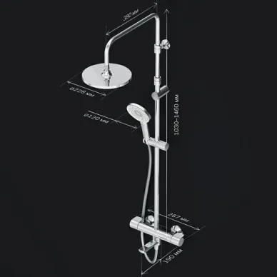 Душевая система Am.Pm X-Joy (F0785A500) с термостатом, с изливом 13