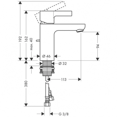 Смеситель для раковины Hansgrohe Metris S (31060000) 1
