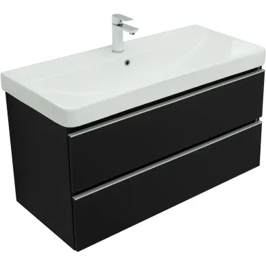 Тумба для ванной Aquanet Вега 329593 100 см, чёрная матовая 3