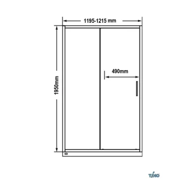 Душевая дверь Timo TD-120/03GR-6 T03 (195*120) стекло графит 5