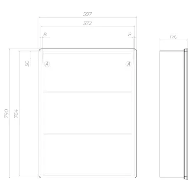 Зеркальный шкаф VIGO Geometry Step 60 301 белый 7