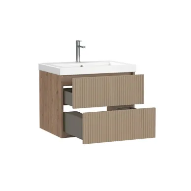 Тумба для раковины Cersanit CLASSIC RIBBLE 69277 подвесная 60 см, бежевая 5