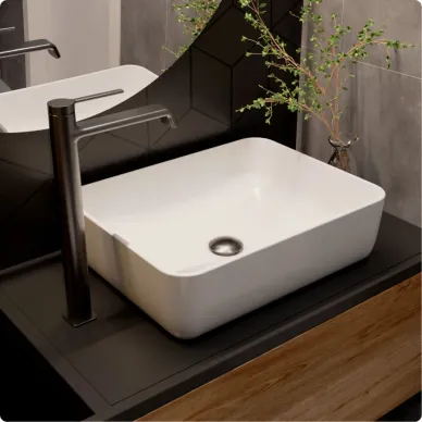 Смеситель для раковины AQUAme Asti AQM6414GM серый 1