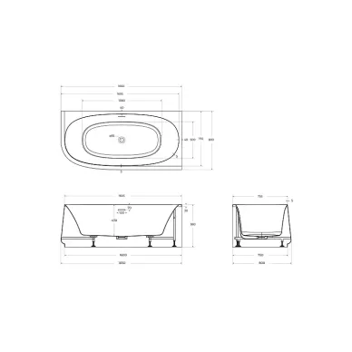 Акриловая ванна Cezares Lux CZR-LUX-CORNER-165-80-58-R 165x80, правая 5