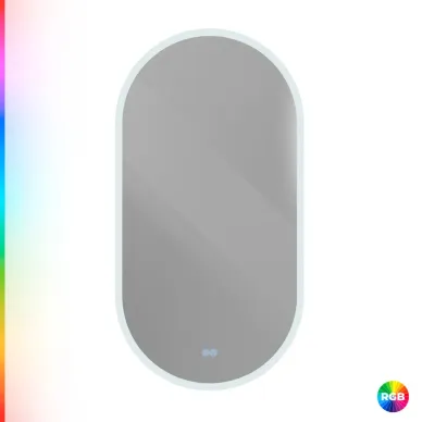 Зеркало Cezares Ellisse CZR-SPC-ELS-500-950-RGB-TCH 50x95 см, с подсветкой RGB 0