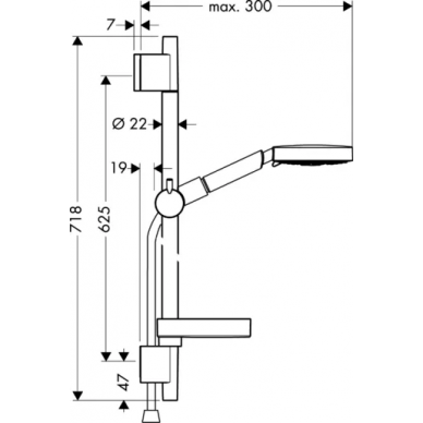 Душевой гарнитур Hansgrohe Raindance S 100 3jet (27882000) (65 см) 1