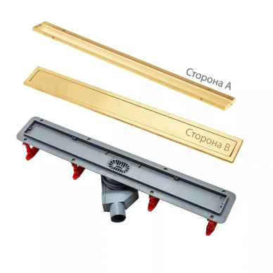 Душевой лоток Pestan Confluo Premium Gold Line (13100055) (золото 24 карат) (85 см) 7