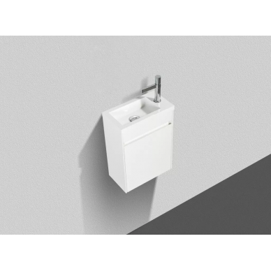 Тумба для раковины BelBagno Pietra Mini (PIETRA MINI-400-1A-SO-BL-R) правосторонняя (39.4x21.7) белый глянцевый 0