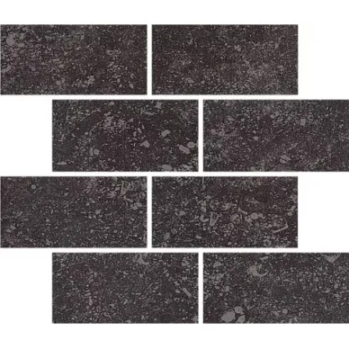 747794 Pietra del Nord Nero Muretto Sfalsato Soft 7.5x15 6mm 30x30 0