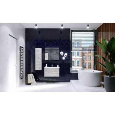 Тумба для ванной Roca Ronda (ZRU9303003) (70 см) белый глянец/бетон 9