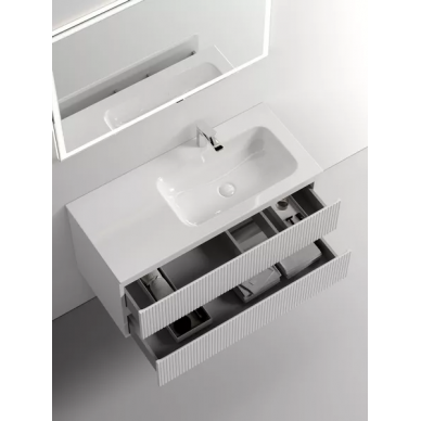 Тумба для ванной Sancos Snob R (SNT100RW) (99.5 см) (под раковину с правой чашей) Bianco 5