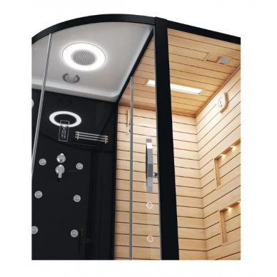 Комбинированная сауна Cerutti SPA Lugano Nero-R Black (CT8344) (180х110) правая, 2 в 1 5