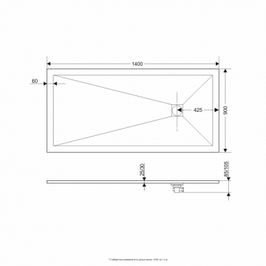Душевой поддон RGW Stone Tray ST-0168Co (16152914-10) 90х140х2,5 см, бетон 4