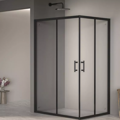 Душевой уголок RGW Passage PA-146B (80x120) профиль чёрный/прозрачное стекло 0