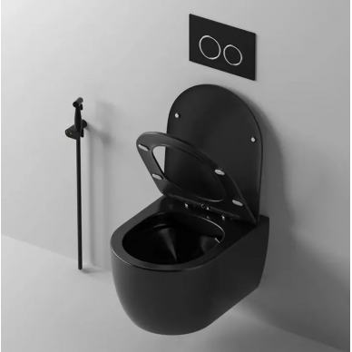 Инсталляция Cerutti SPA CR557 + OGLIO Aria MB + CR05BK в комплекте с унитазом, безободковый, с сидением микролифт 5