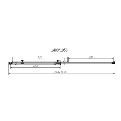 Душевой уголок Vincea Como-N (VSR-4CN8014CLB) 140х80х195 см, профиль черный/стекло прозрачное 5