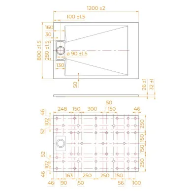 Поддон для душа RGW TUS-128W (553702812-01) (120х80) белый 5