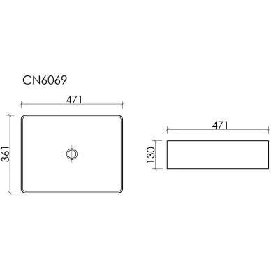 Раковина накладная Ceramicanova Element CN6069 47x36 см, белая 5